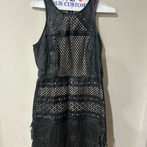 Parker Black Mesh Mini Dress